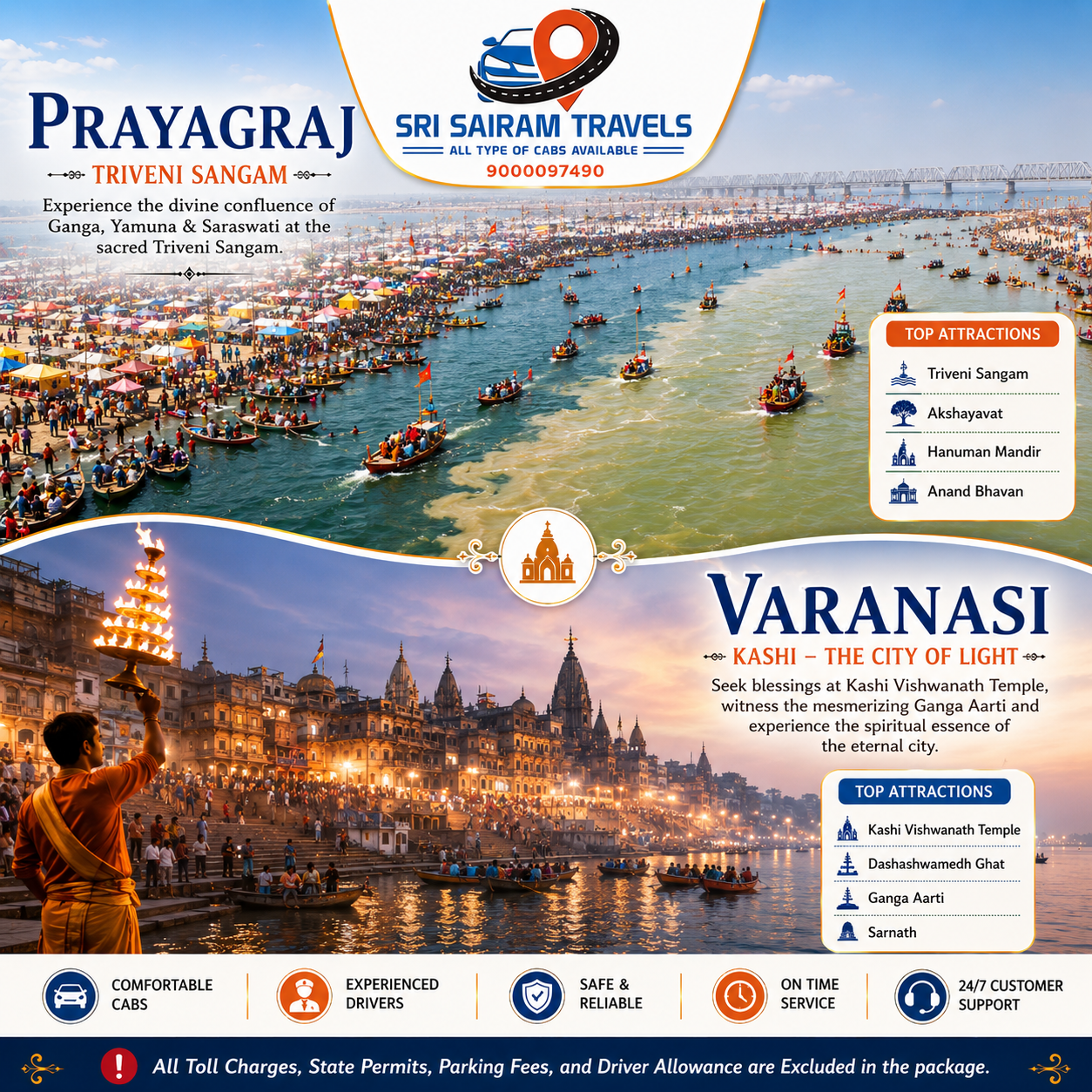 Hyderabad To Prayagraj, Varanasi, Ayodhya, Agra, Mathura & Vrindavan 7Days Package - Image 2