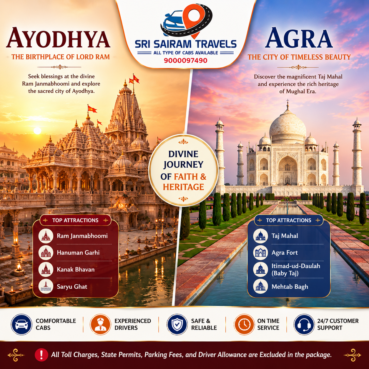 Hyderabad To Prayagraj, Varanasi, Ayodhya, Agra, Mathura & Vrindavan 7Days Package - Image 3