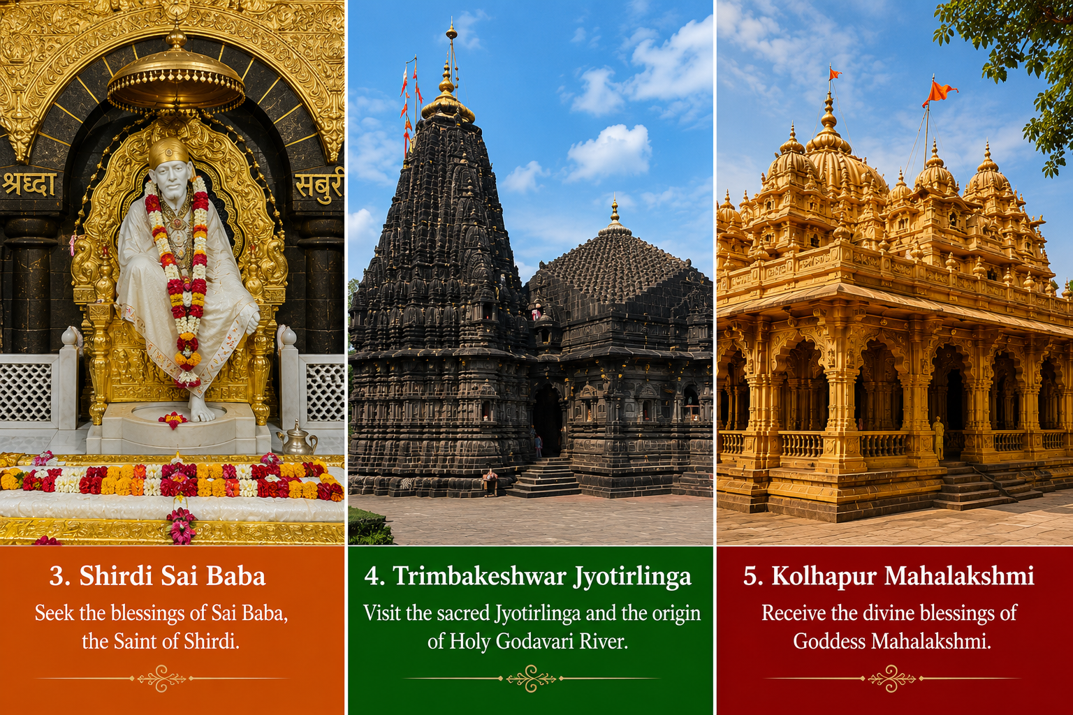 Hyderabad to Maharashtra Shani Shingnapur, Grishneshwar, Shirdi, Trimbakeshwar, Kolhapur Mahalakshmi, Pandharpur & Tuljapur (6 Days Package) - Image 3