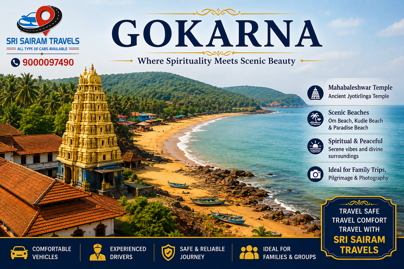 Hyderabad to Coastal Karnataka Tour – Murudeshwar, Udupi, Gokarna & Jog Falls (5 Days / 4 Nights) - Image 3
