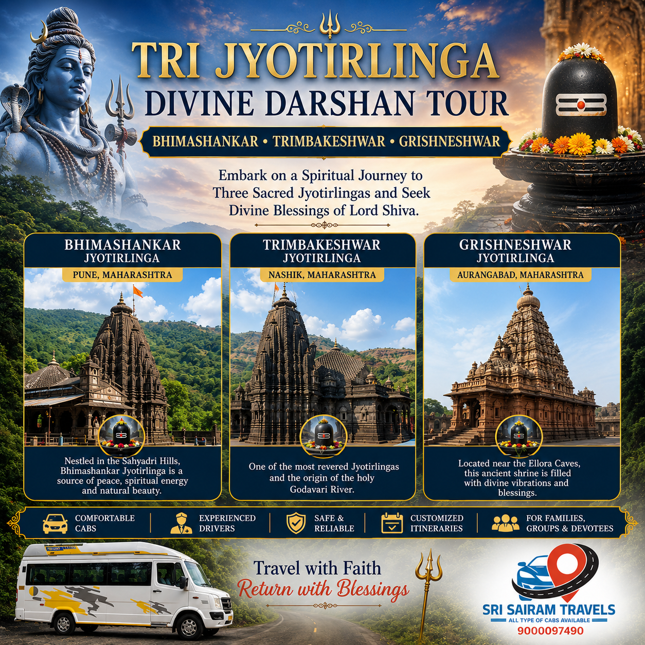 ποΈ Pancha Jyotirlinga Spiritual Yatra from Hyderabad to Maharashtra & Madhya Pradesh ποΈ - Image 3