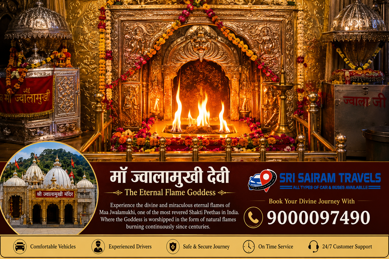 🔱🔥🔱 Hyderabad to Himachal Pradesh Divine Flames of Jwalamukhi & Kangra Devi Pilgrimage 🔱🔥🔱 - Image 2